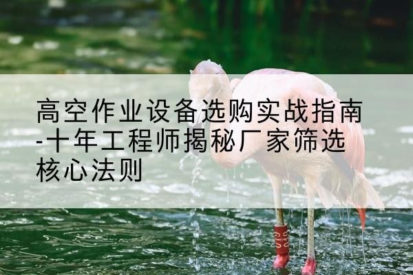 路北剪叉式升降机厂家-高空作业设备选购实战指南-十年工程师揭秘厂家筛选核心法则