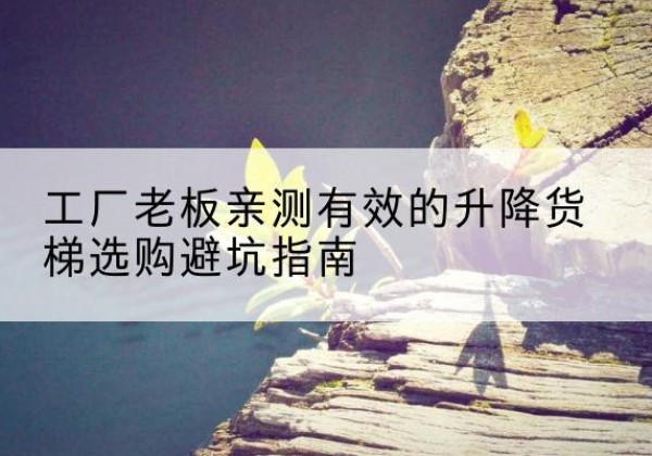 路北升降货梯怎么选-工厂老板亲测有效的升降货梯选购避坑指南